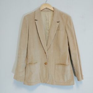 Vintage Sears The Fashion Place Camel Color Corduroy Jacket Sz 16